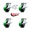 Service Caster 5 Inch Poly on Cast Iron Caster Set with Roller Bearing and Brakes/Swivel Locks SCC-35S520-PUR-GB-SLB-BSL-4 - alternate 2